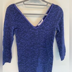 BCBGeneration Blue Textured Long-Sleeved Bodycon Dress!! 💙🤍🩶